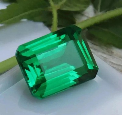 10 Ct+ AAA Natural Tsavorite Garnet Emerald Cut Green Certified Loose gemstone