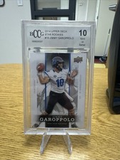 #15 Jimmy Garoppolo 2014 Upper Deck Star Rookies BCCG 10 Football Card Cb7