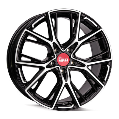 19 Zoll MAM B4 5x120 ET40 Alufelgen BLACK FRONT POLISH