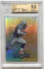 1998 Leaf Rookies & Stars Crusade Green Marshall Faulk /250 BGS 9.5