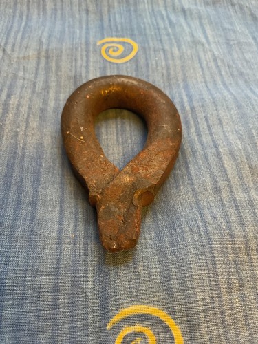 Antique Reclaimed Welsh Farm Salvage Hand Forge Iron Animal Wall Hook Anchor
