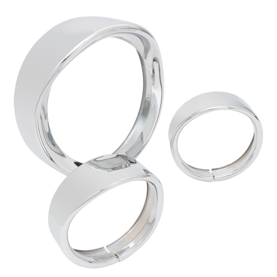 For Harley 7 Headlight Lights 4.5 Passing Fog Lamp Trim Ring Bezel Visor Cover