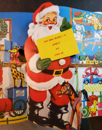 VNTG 1951 1st Ed SANTA'S WORKSHOP Pop-Up Bk +The Night Before Christmas W13 L07 - Picture 4 of 15