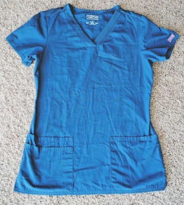 Woman S Authentic Cherokee Workwear Small Nursing Scrubs Teal Blue Ebay