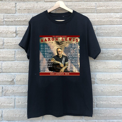 Aaron Lewis The American Patriot 2024 Acoustic Tour T Shirt Full Size S-5XL
