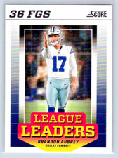 2024 Score Football - Brandon Aubrey - Dallas Cowboys - League Leaders - #LL-BAY