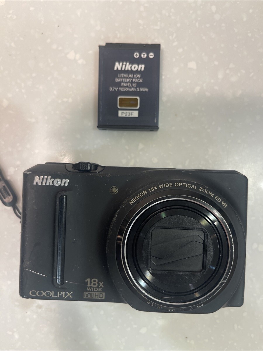 Nikon Coolpix S8000 Black 10X Wide Digital Camera - Lens