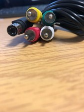 s video cable with red white green and yellow audio connectors
