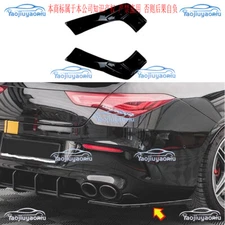 Black Rear Bumper Front Lip Corner Cover Trim 2X For Mercedes-Benz CLA 2020-2024