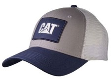 Caterpillar CAT Equipment Navy Blue  Gray Twill Mesh Snapback Mesh Cap/Hat