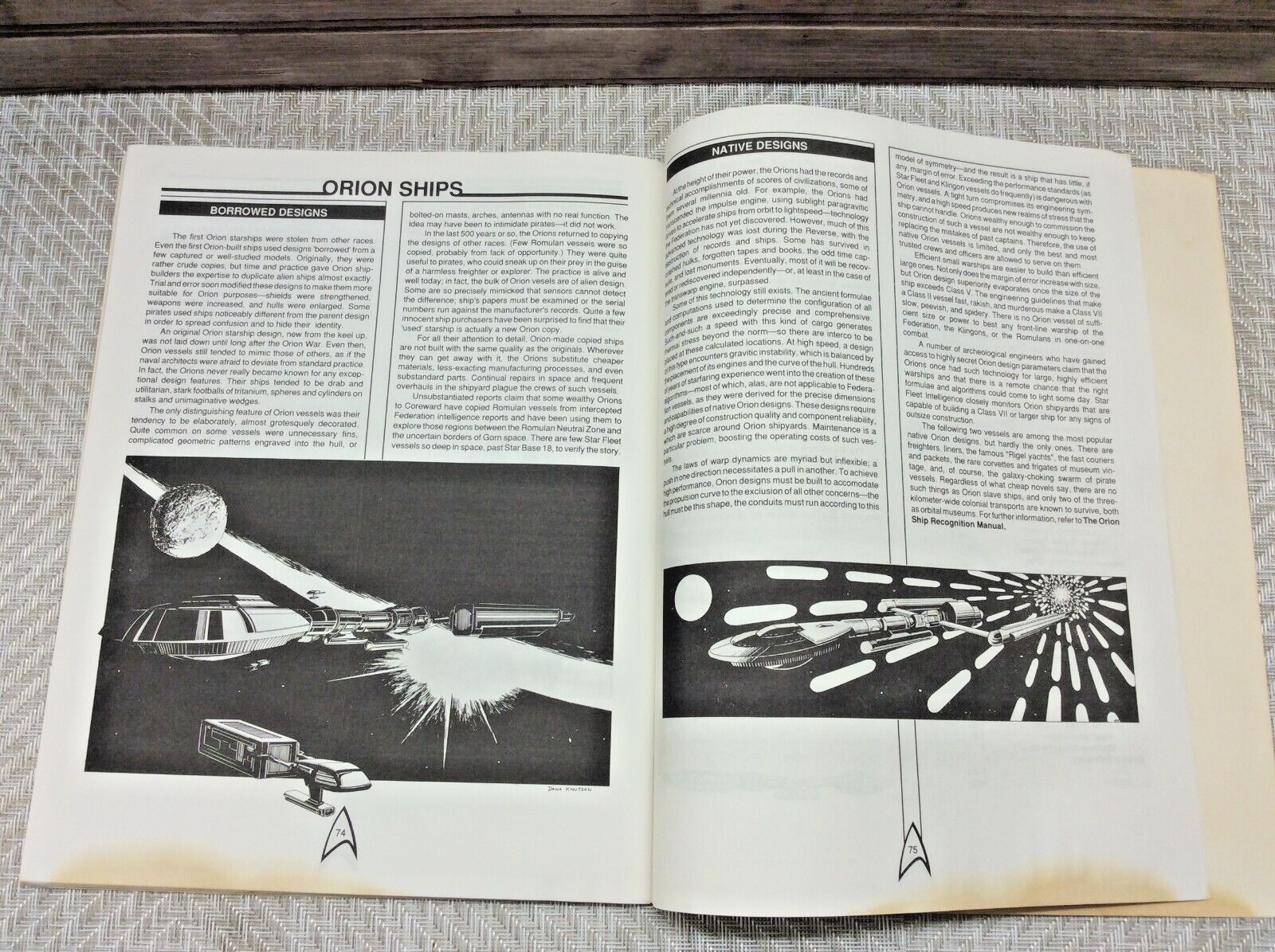 THE ORIONS 1987 FASA Book of Common & Deep Knowledge STAR TREK Set Vtg