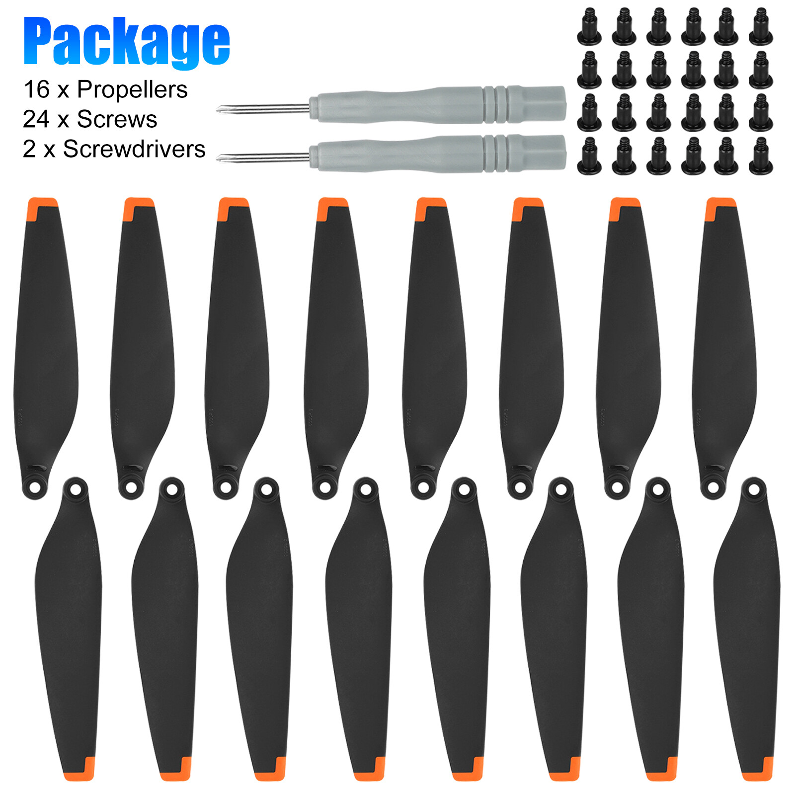 16PCS Low-Noise Propeller Props Blades for DJI Mini 3/4 Pro Drone Accessories