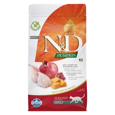 FARMINA PET FOODS Farmina N&D, Pumpkin Quail Pumpkin and Pomegranate Recipe Adult Dry Cat Food,...