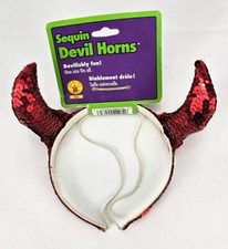 Sequin Devil Horns Headband Rubie's 465 Red Women's Adult Costume One Size