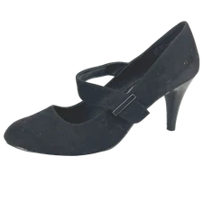 Women's Coach and Four Black Suede Mary Jane Pumps Heels Shoes size 10M