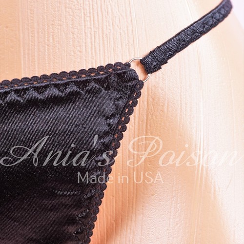 Satin Stretch Panties Tiny Micro Scrunch butt, string bikini or Bralette bra 5-8 - Picture 8 of 9