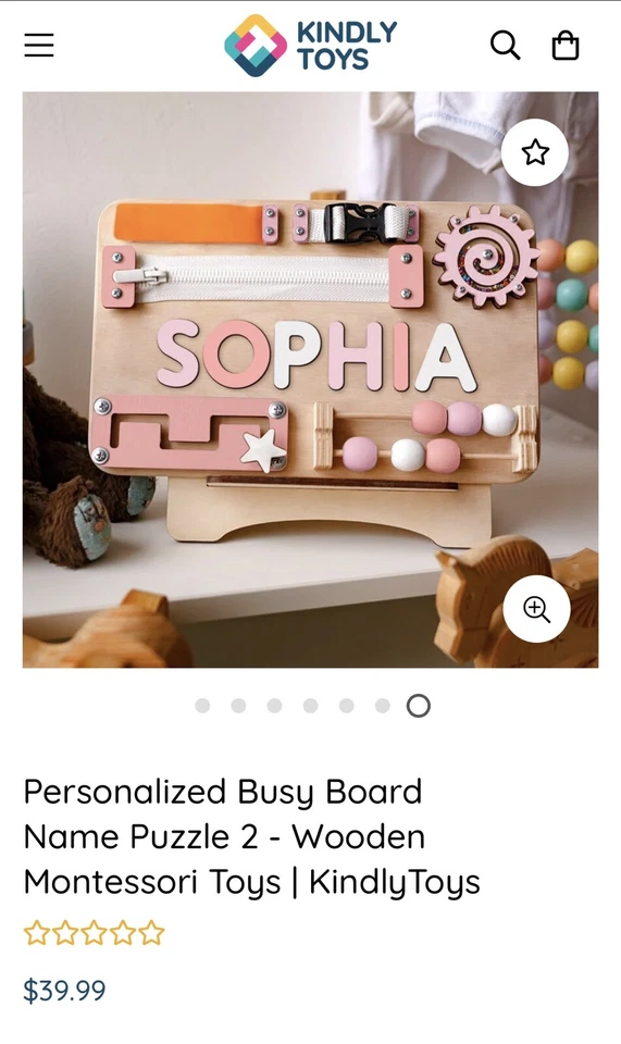 Personalized Name Puzzle Toys Customized Educational Wooden Puzzle “Averie” - Image 2 of 4