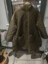 8 By YOOX Khaki Green Quilted Coat