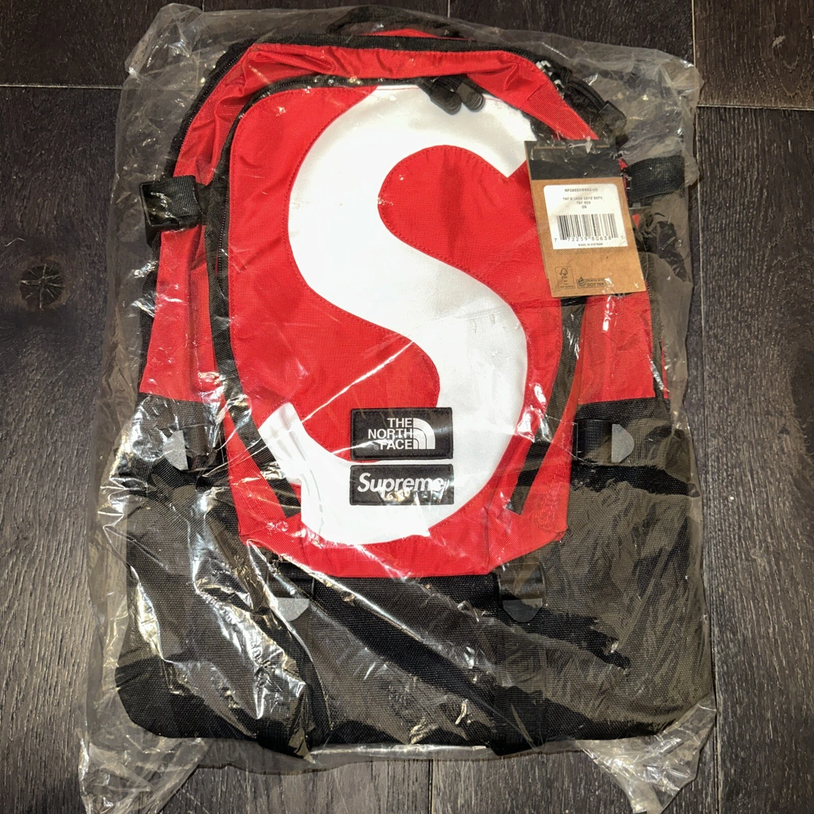 Sac à dos Supreme X The North Face S logo rouge expédition neuf avec étiquette