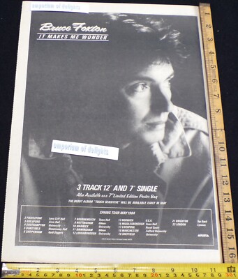 ECHO and the BUNNYMEN + BRUCE FOXTON 1984 POSTER SIZED music press advert