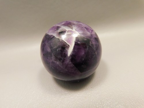 Chevron Amethyst Sphere 1.5 inch Purple Gemstone 40 mm #O5 - Picture 5 of 10