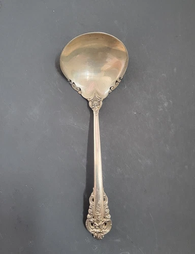 SPECIAL Offering Wallace Sterling Grande Baroque Cream Soup Spoon? 5/78"- 40 Gm