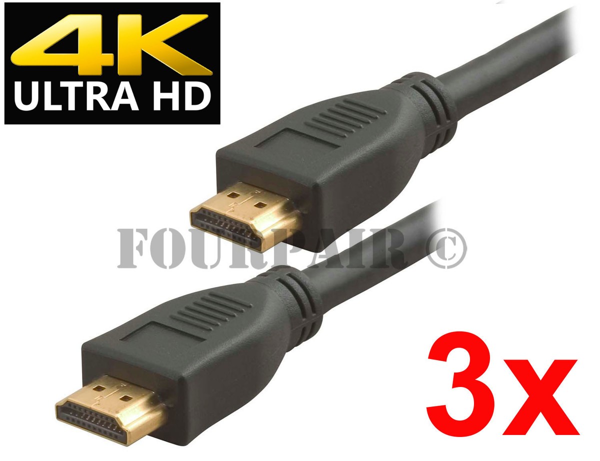 Pack 6ft 4K ULTRA HD HDMI High Speed Cable Cord Ethernet 2160P HDR  ARC