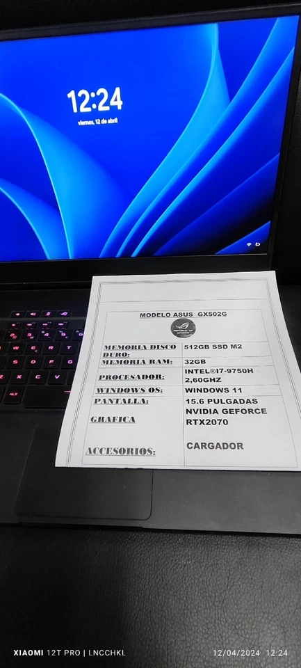 Portátil Asus GX502G - Imagen 2 de 4