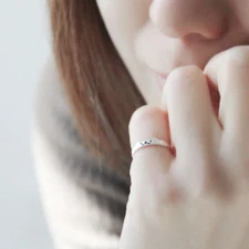 925 sterling silver lovely cat-shaped adjustable ring animal ring