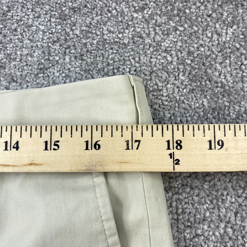 Croft & Barrow Classic Fit Straight Chino Pants Men's 34x32 Beige Flat Front - Picture 12 of 14
