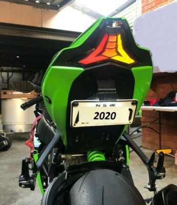 KAWASAKI ZX-10R NINJA FENDER ELIMINATOR FRONT FACING BLACK 16-2026 & PLATE LIGHT