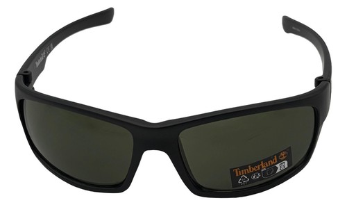 Timberland Sunglass Mens Matte Black Plastic Wrap, Green Lens TB7267. 2N - Picture 2 of 13