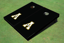 Appalachian State University "A" Black Matching Solid Cornhole Boards