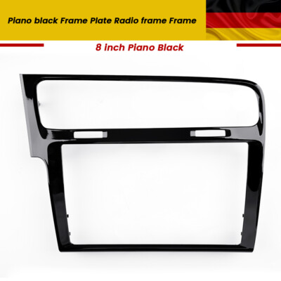 8 Zoll Piano Black Radioblende Zubehör für VW Golf MK 7 7.5 GTR AutoRadio Rahmen