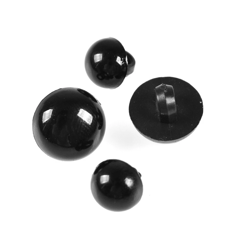 50Pcs Plastic Black Shank Buttons for Doll Eyes Sewing Animal Toy Accessories - Image 4 of 4