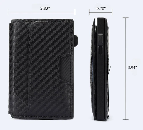 Men’s Pop-Up Card Holder Wallet – RFID Blocking, Slim Bifold with Money Clip - Picture 3 of 14
