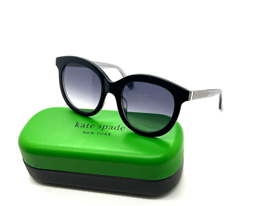 Kate Spade New Black Green Square Sunglasses KATE SPADE LILLIAN/G/S 807 BLACK Sunglasses 53-22-140MM  main image 3