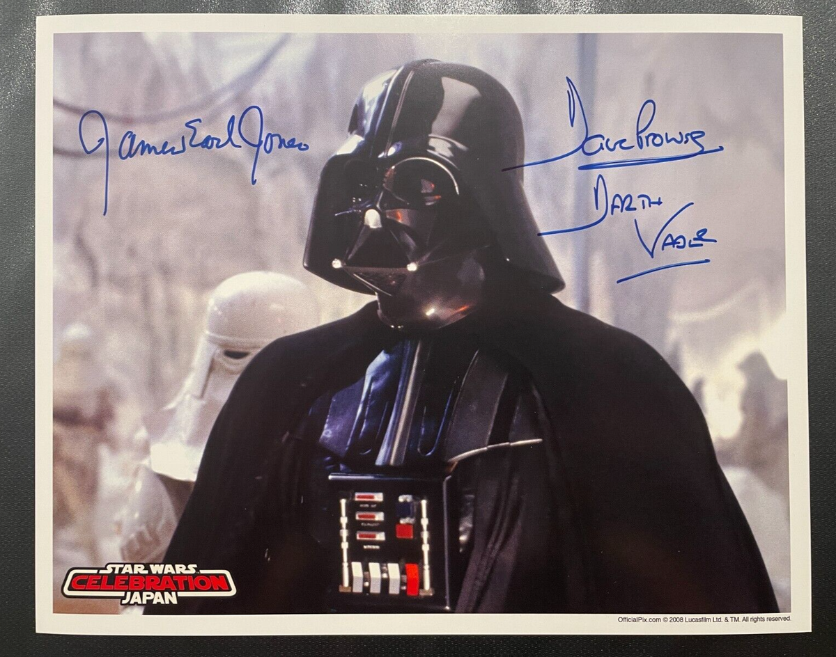 James Earl Jones/Dave Prowse Star Wars Signed Official Pix 8x10  display picture 1