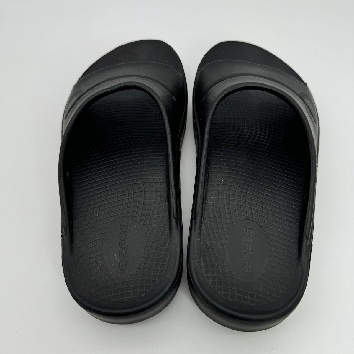 OOFOS Unisex Black Recovery Activewear/Athleisure/Gym Rubber Slides M8/W10 Women main image 4
