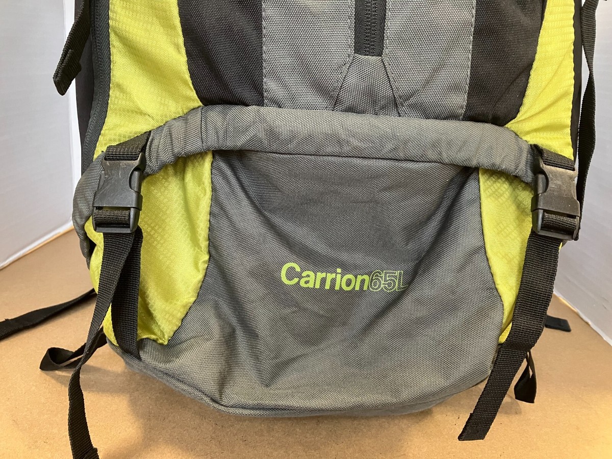 Mountain Warehouse Carrion 65L Backpack Green/Grey with Rain Cover