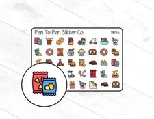 1909-6~~Snack Food Icons Planner Stickers.