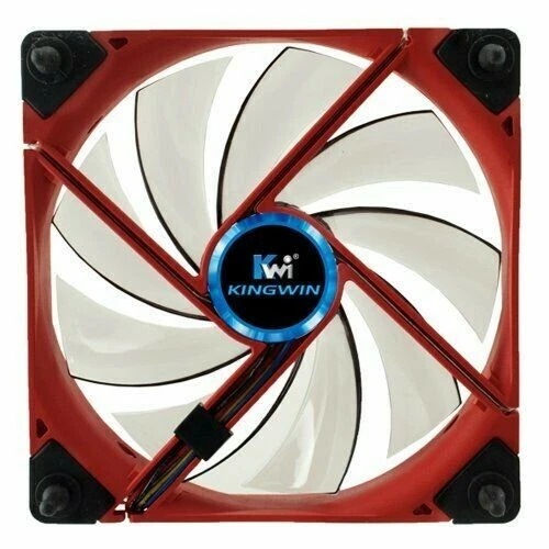 Kingwin DB-122 Duro Bearing 120mm Red Blade / White LED PC Computer Case Fan - Image 3 of 4