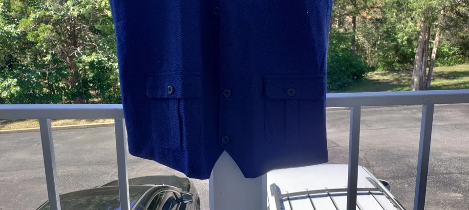 WHATLEES Men's Dress Vest, NavyBlue&Black, Poly Blend, Sz XL, New-with-Tag! - Image 3 of 4