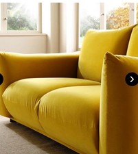 Gianni Two Seater Sofa, Goldenrod Velvet £799.99