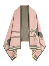 Scarf for Women Pashmina Shawl Wrap for Evening Dress Gift for WomenPink Gray