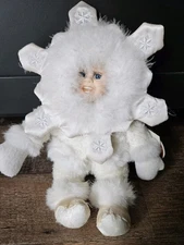 Vintage Enchanted Forest Snowflake Babies  Baby Doll 10” Singing Plush W/ Tag