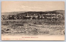 Vintage New Hampshire Postcard The Highlands MILFORD NH 1907