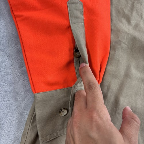 NWT Boyt Harness Co Mens S Upland Field Hunting Shooting Shirt Tan Hunter Orange - Picture 2 of 9