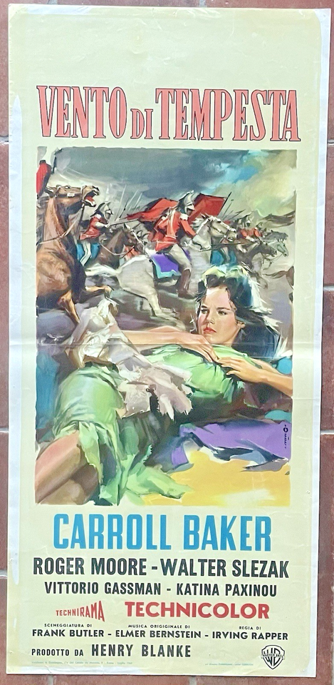 Locandina originale film Vento di tempesta (1959) - Regia di Irving Rapper