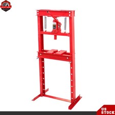 12 Ton / 24,000 lb Shop Press Hydraulic Jack Stand Floor H-Frame Press Plates